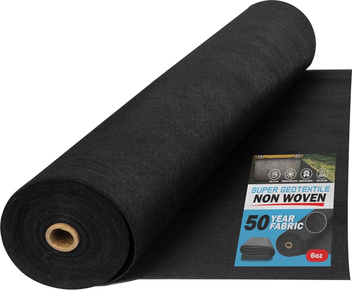 Sterk Geotextiel 4x50 Meter voor Tuin en Grondstabilisatie