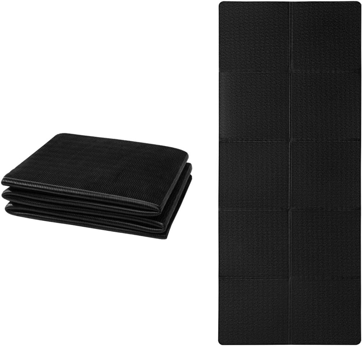 Opvouwbare yogamat - antislip - draagbaar - fitnessmat - opvouwbaar - licht - gymnastiekmat - pilates - reisyogamat - 183 x 61 x 0,6 cm