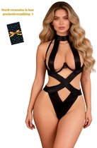 Body de Lingerie sexy – Body bondage – Bonnet ouvert – Design découpé – Lingerie BDSM – Kinky – Lingerie érotique – Lanières et satin – Body fétichiste – Jeu de rôle – Clubs – Sensuel, audacieux et sexy – Taille S, M, L, XL
