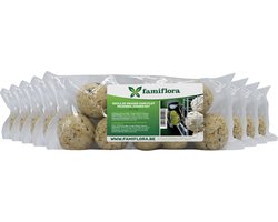 Famiflora Set van 64 mezenbollen zonder netje - 8x8 (90g per vetbol) - Zonder netje voor veilige consumptie en minder plastic afval