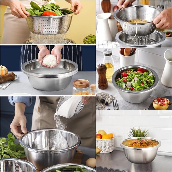 Set van 2 RVS Zeven 24 cm - Fijnmazig Vergiet voor Koken en Bakken — afbeelding 4