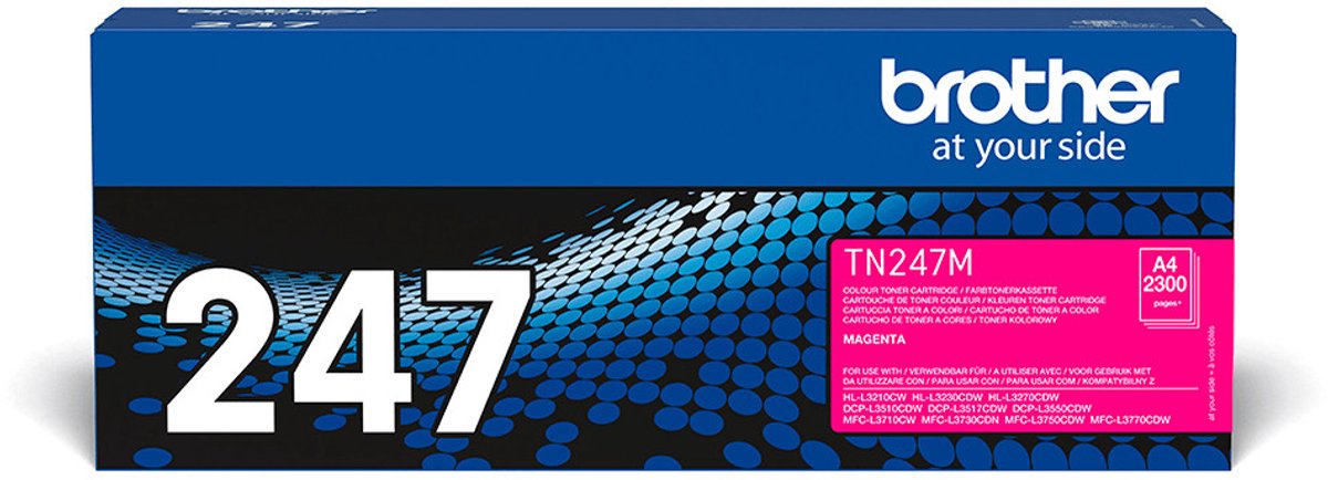 Brother toner, 2.300 pagina's, OEM TN-247M, magenta 4 stuks