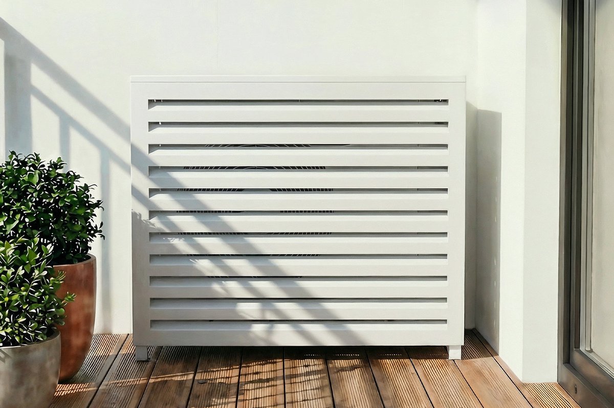 Casanoov Aneto Grijze Aluminium Afdekking Voor Airconditioner En Warmtepomp - Maat S