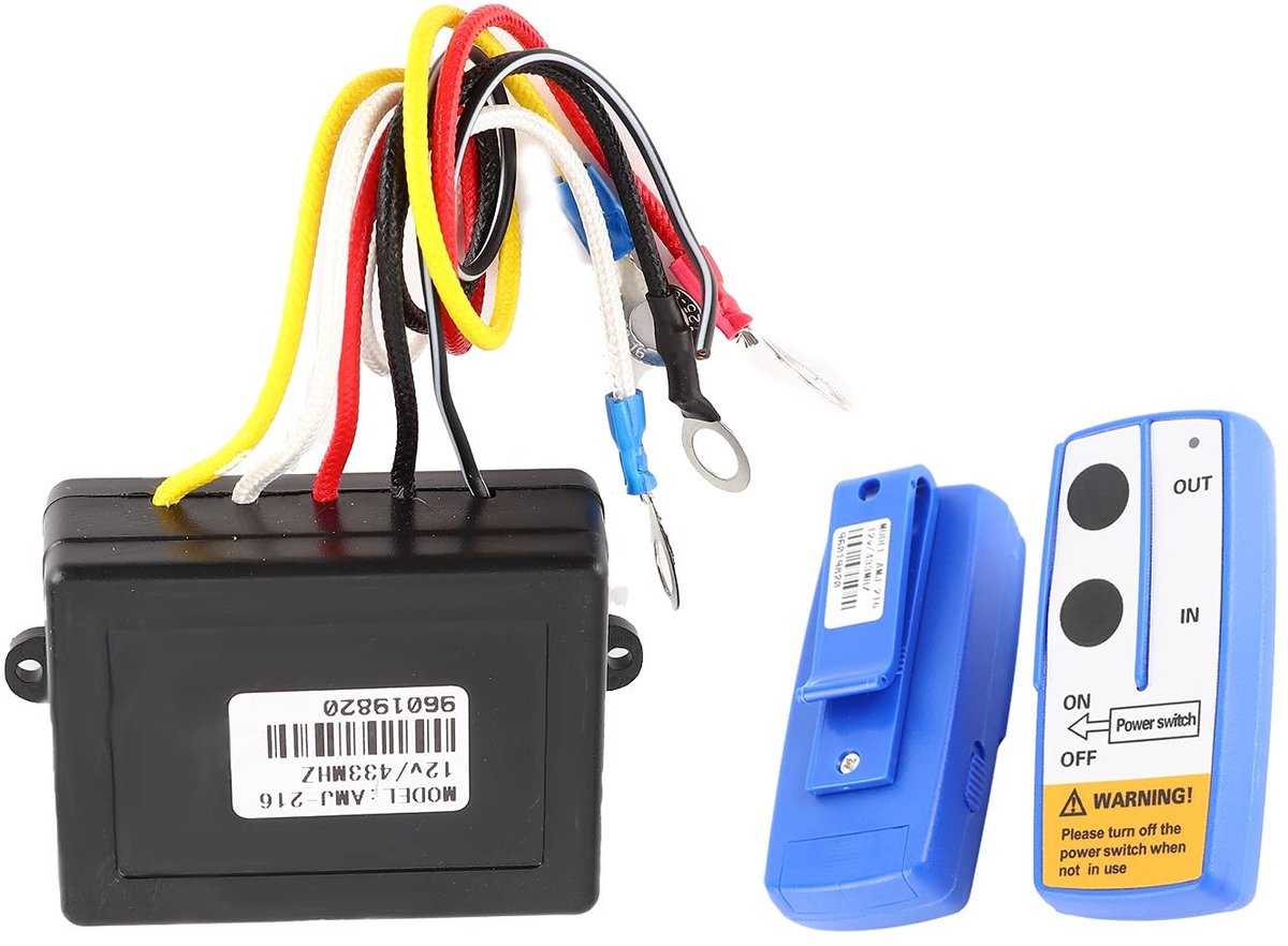 Elektronische Wireless Winch Controller – 150 ft Afstandsbediening, Compatibel met 17.000 lb Winch voor Jeep, Truck, ATV, SUV (12V)