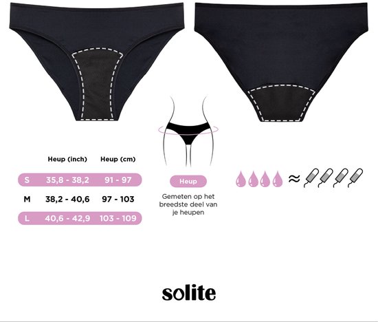 Sous-vêtements menstruels Solite - Slips menstruels - Pantalons menstruels - Sous-vêtements menstruels - Sous-vêtements menstruels - Taille M