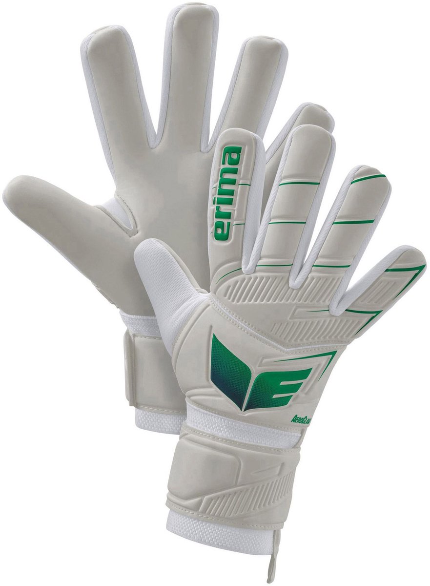 Erima Aeroclaw New Talent Keepershandschoenen Kinderen - Wit / Columbia | Maat: 4