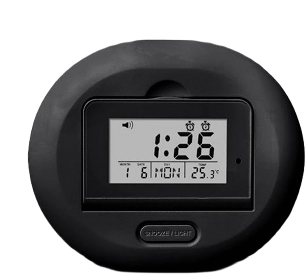 longziming -Vibratie Wekker - Stille Wekker - Digitale Wekker - LED-display Met Achtergrondverlichting - Drie Alarmmodi - ABS - Voor Zware Slapers En Gedeelde Slaapkamers - 1 Stuk - Zwart