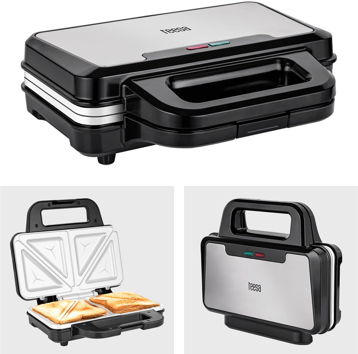 Teesa Serie - Sandwichmaker XXL - 900 W - Keramische Coating