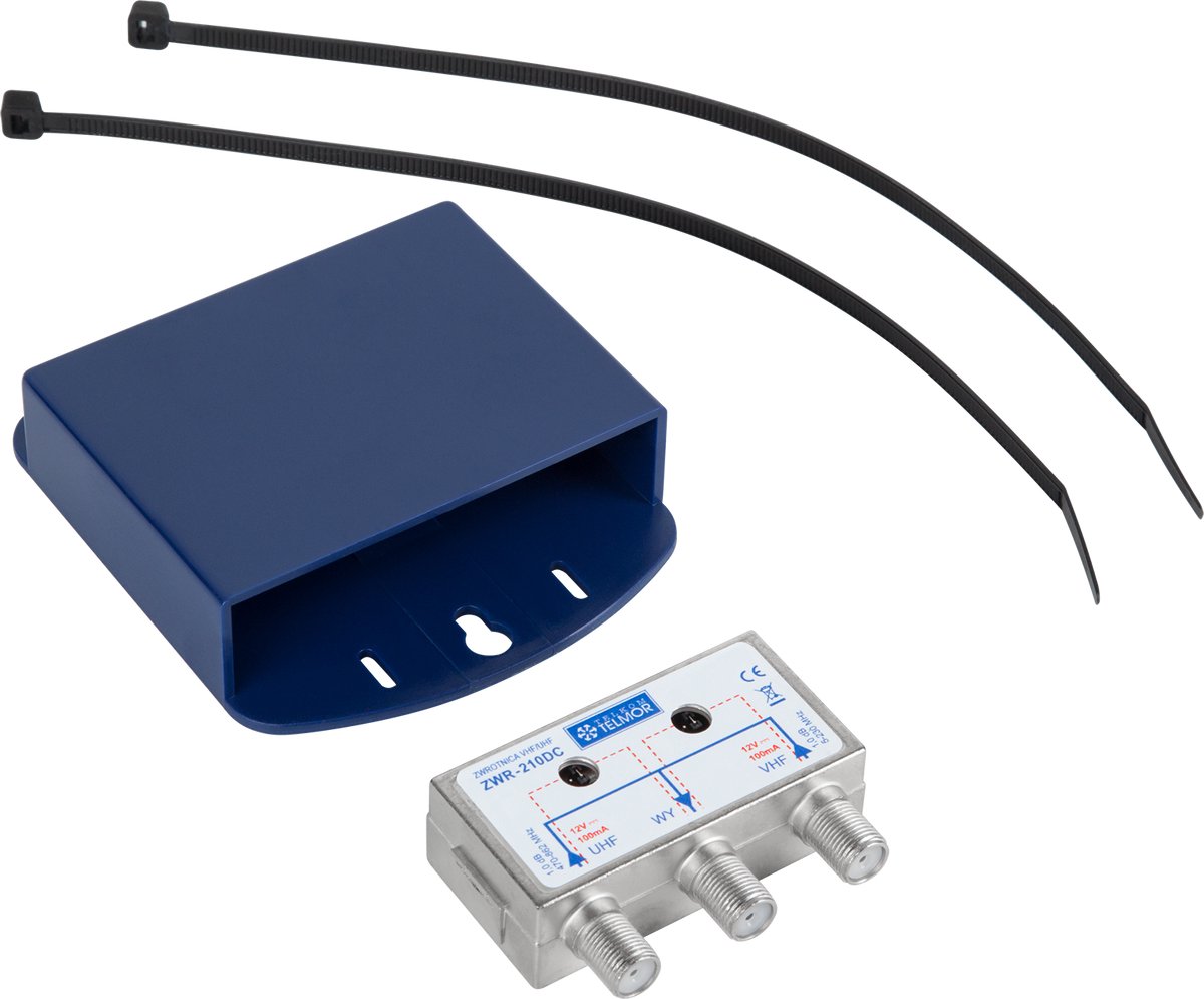 Telkom Telmor ZWR-210DC - Antennesplitser - VHF/UHF - Splashbestendige Behuizing