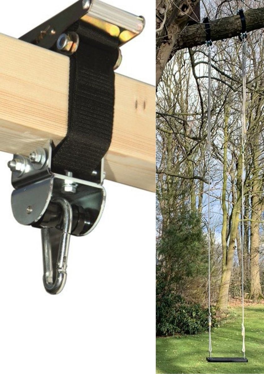Schommelhaak marathon met spanband 90 cm 1st. (1 stuk)