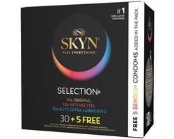 SKYN Selection+ - Condooms - Latexvrij comfort - Ultradun gevoel - Variatiepakket 35 stuks