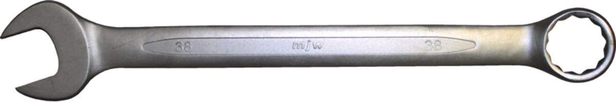 MJW - Ringsleutel - 38mm - CrV Staal - Satijn Afwerking - DIN 3113