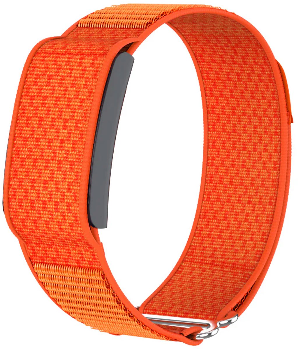 Strap-it Nylon bandje geschikt voor Amazfit Helio (Oranje)