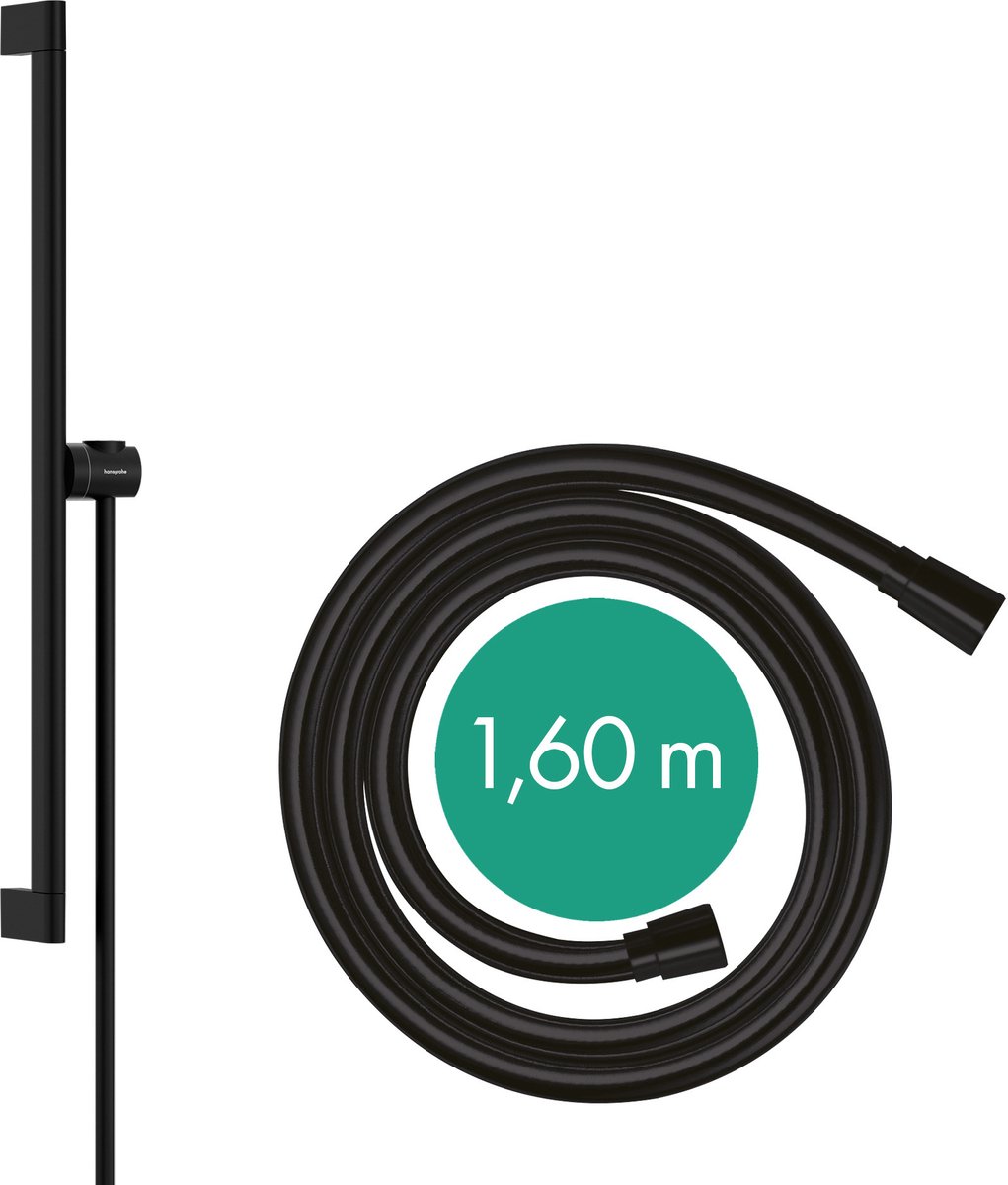 Hans Grohe Hg Shower Bar Unica S Puro 650Mm With Easy Slider And Shower Hose Mb