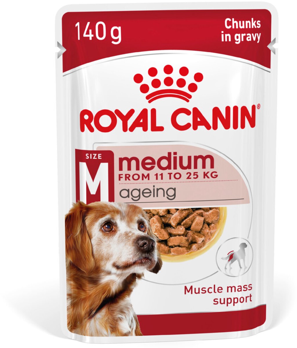 Royal Canin Medium Ageing 10+ hondenvoer Natvoer (10x140g)