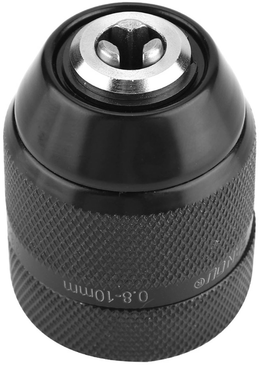 Metalen Boorkop – 0,8–10 mm – Snelspan & Geen Sleutel – 3/8‑24UNF Schroefdraad – Voor Elektrische Klopboormachines >1050 W