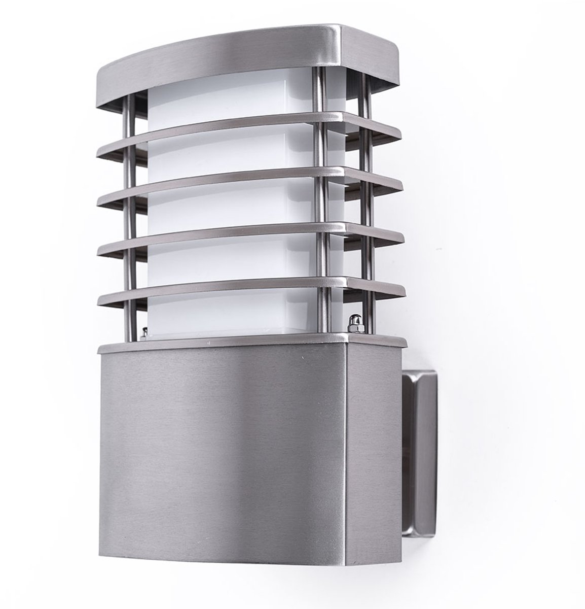 Wofi Buiten wandlamp tuinverlichting patio roestvrij staal licht zilver Wofi 4034.01.97.7000
