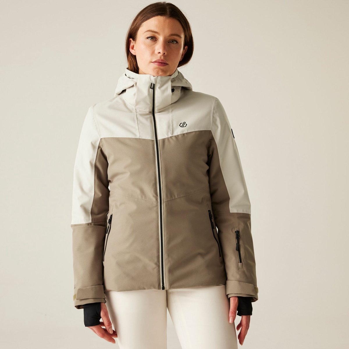 Iced waterdichte ski-jas voor dames Beige