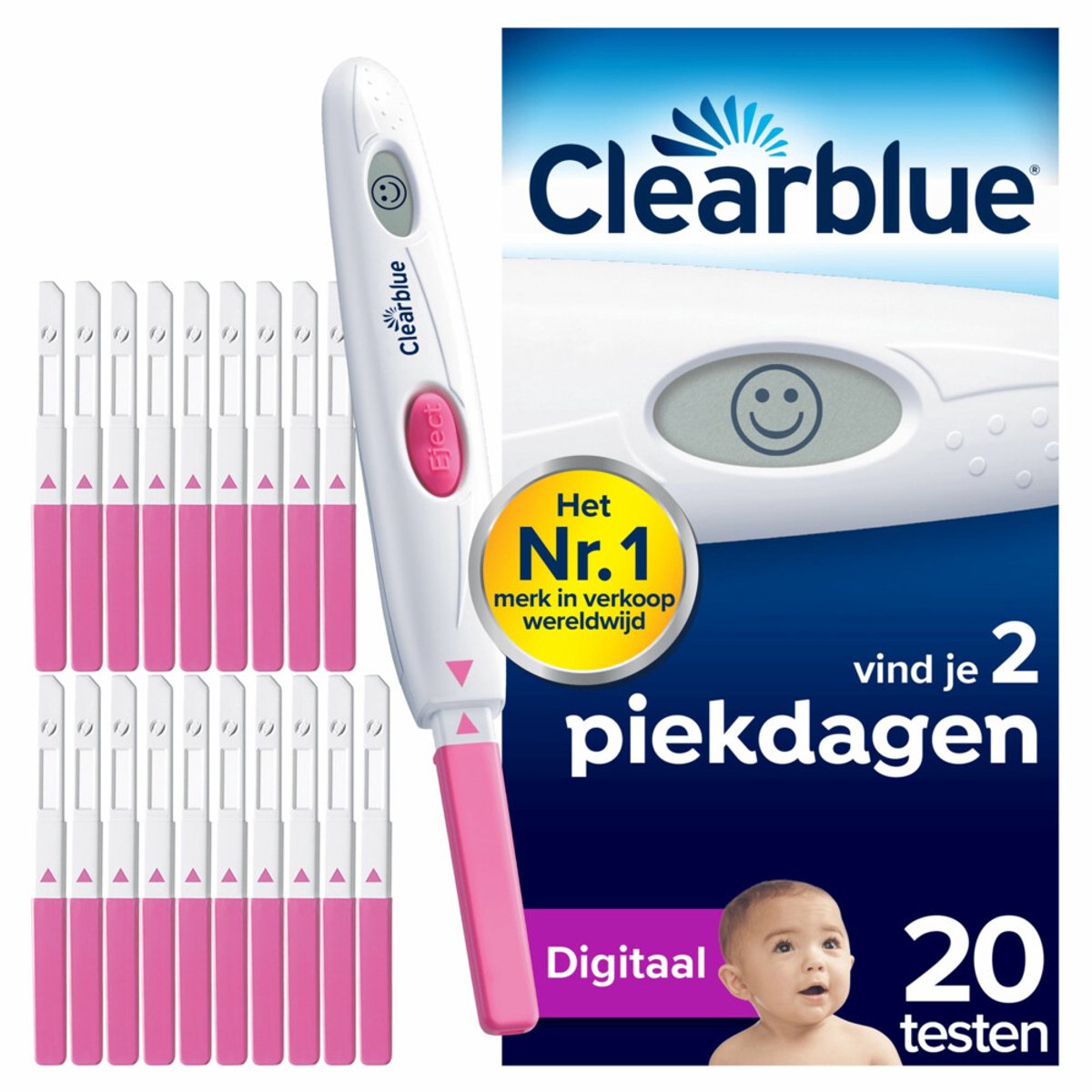 6x Clearblue Ovulatietest Digitaal 20 stuks