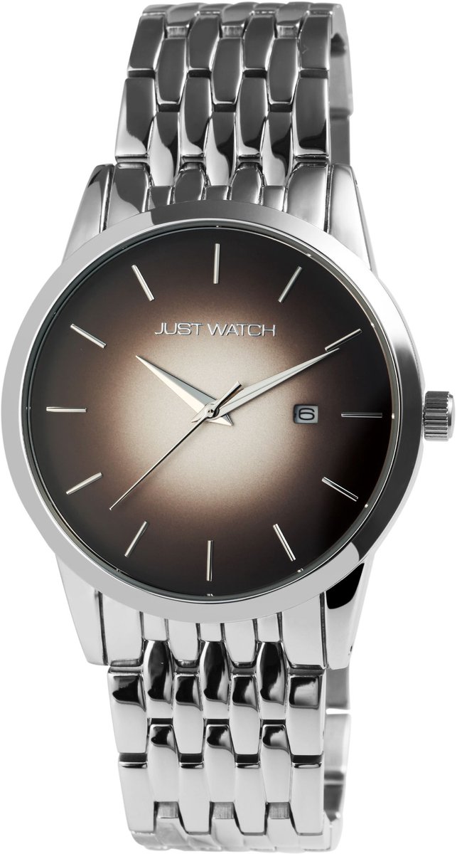 JUST WATCH Just Watch Unisex Polshorloge Kader met roestvrijstalen band, datumweergave, incl. geschenkdoos