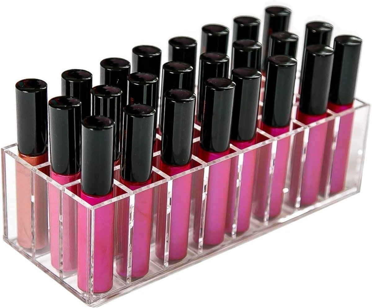 Doorzichtige Acryl Organizer voor 24 Lipglosses en Make-up