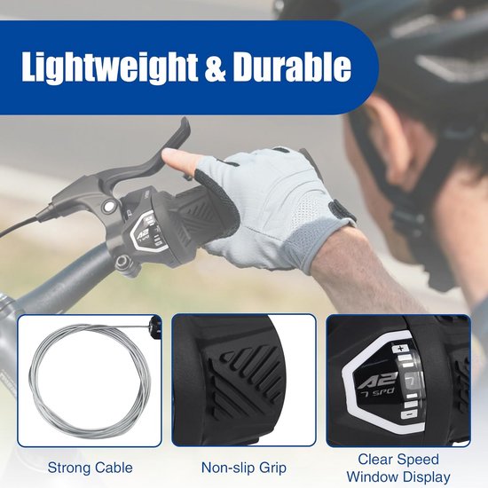 Fiets Versnellingshendel 7 Versnellingen Twist Shifter Rechts voor Racefiets en Mountainbike van fiets — afbeelding 4