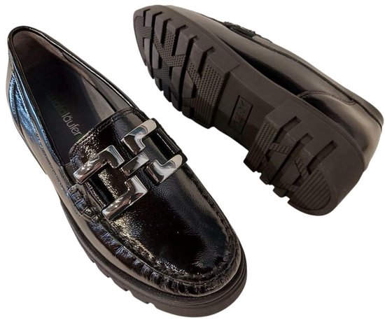 Waldläufer Laque H Slip-On Chaussures à enfiler Femme - Zwart - Taille 41,5