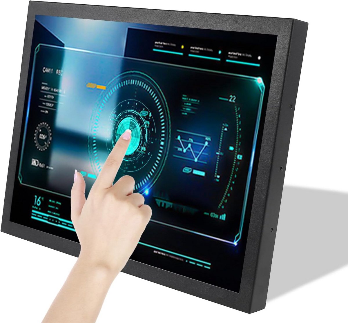 Industriële Touchscreen Monitor 19 Inch 1280x1024 Hoge Helderheid 1000 Nits met VGA DVI HDMI