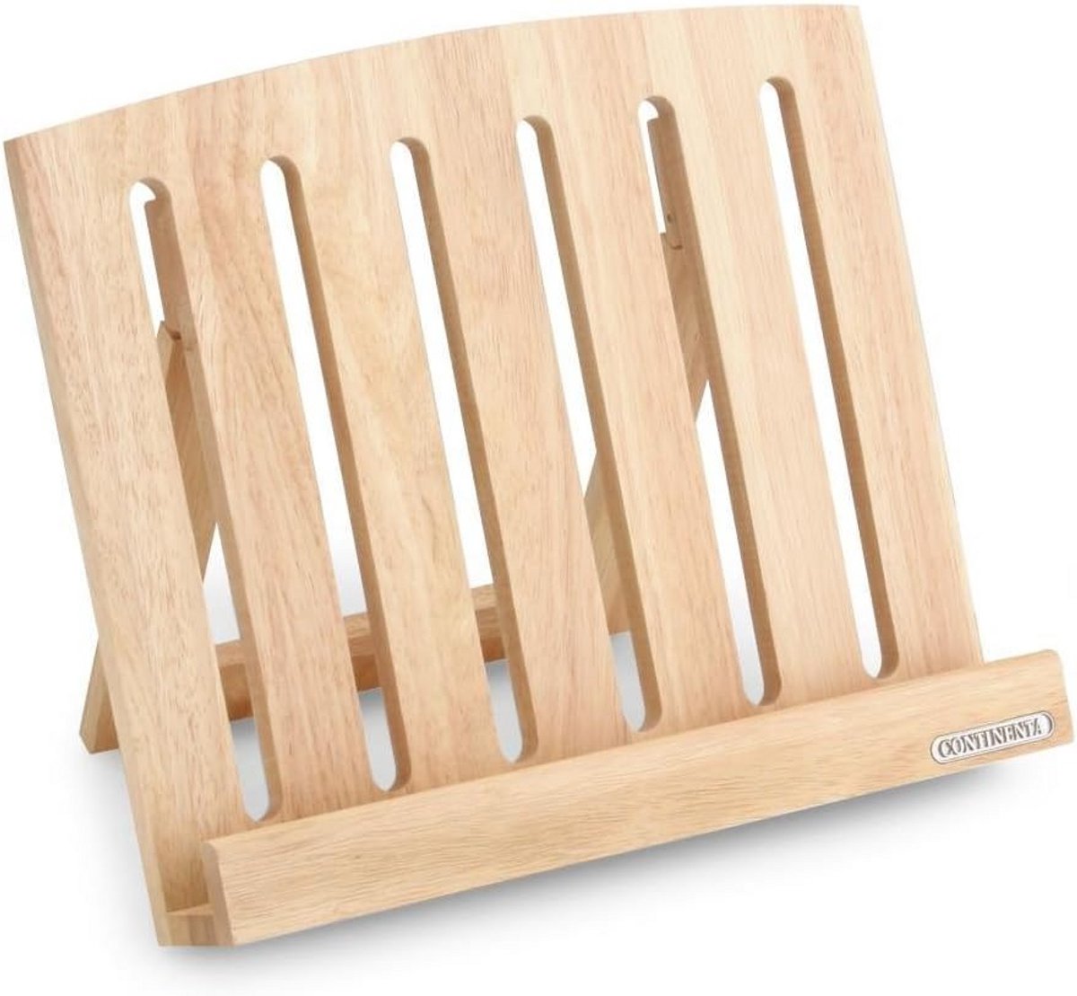 Houten Kookboekhouder en Standaard voor Keukenboeken - Rubberhout