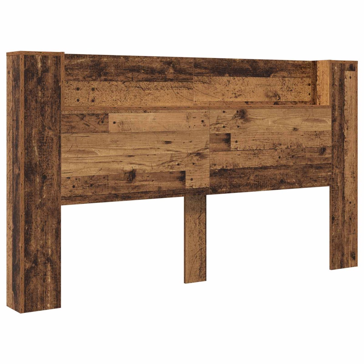 vidaXL - Hoofdeinde - Kast - met - LED - met - plank - Oudhout - 180 - x - 16,5 - x - 103,5 - cm
