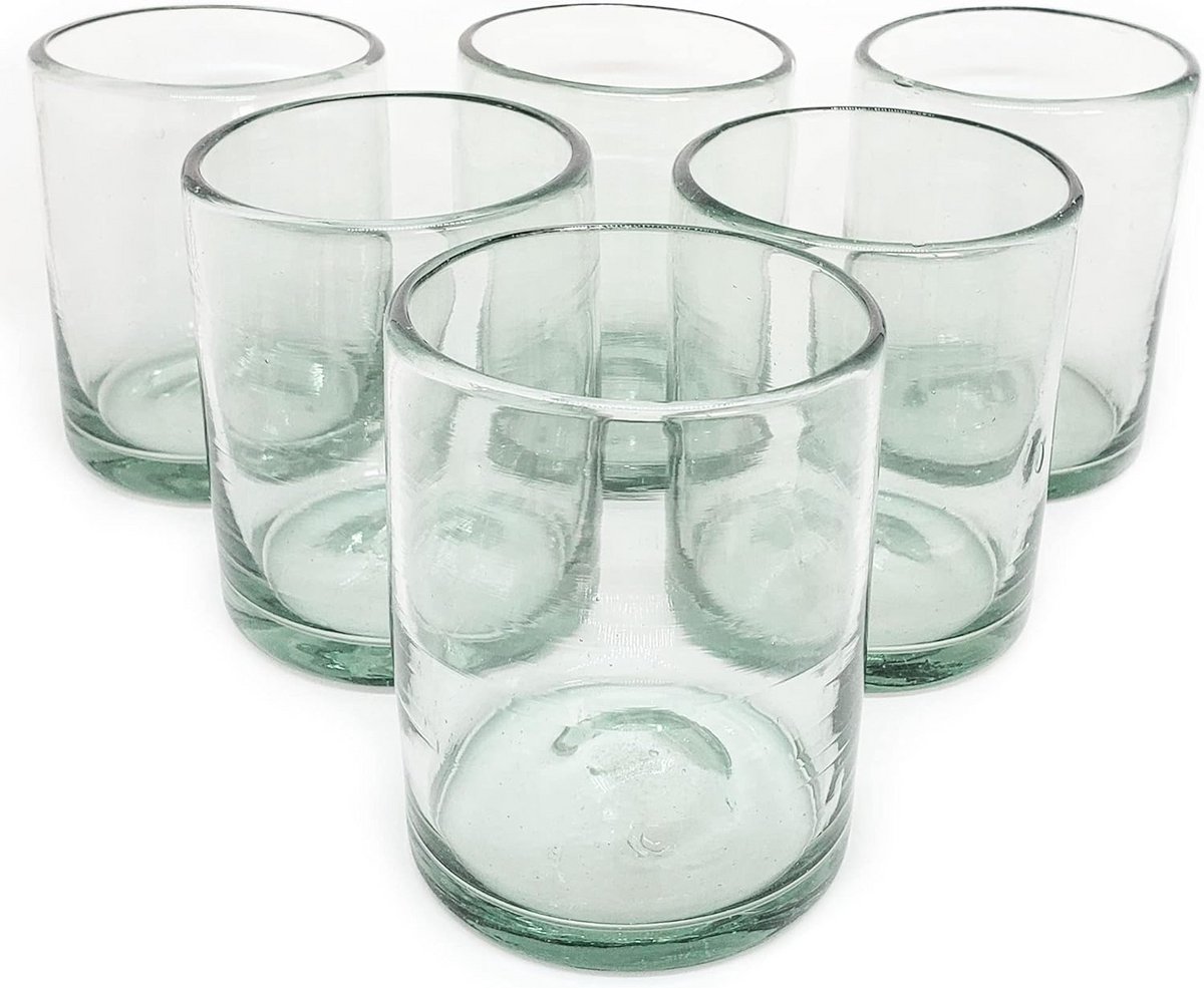 Set van 6 Handgeblazen Tumbler Glazen (300ml) van Gerecycled Glas