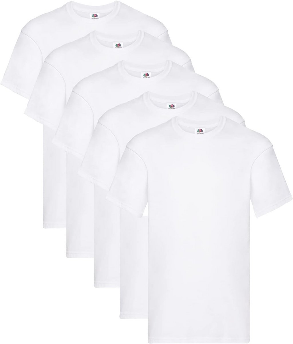 Heren T-shirt Basic Korte Mouw (5-Pack)