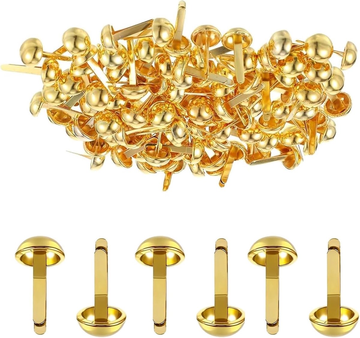 300 Pcs Gouden Patroon Bag Clips - Ronde Hoofd Clips - Metalen Clips voor Scrapbooking - Creatieve Decoratieve Clips voor Papierkaarten