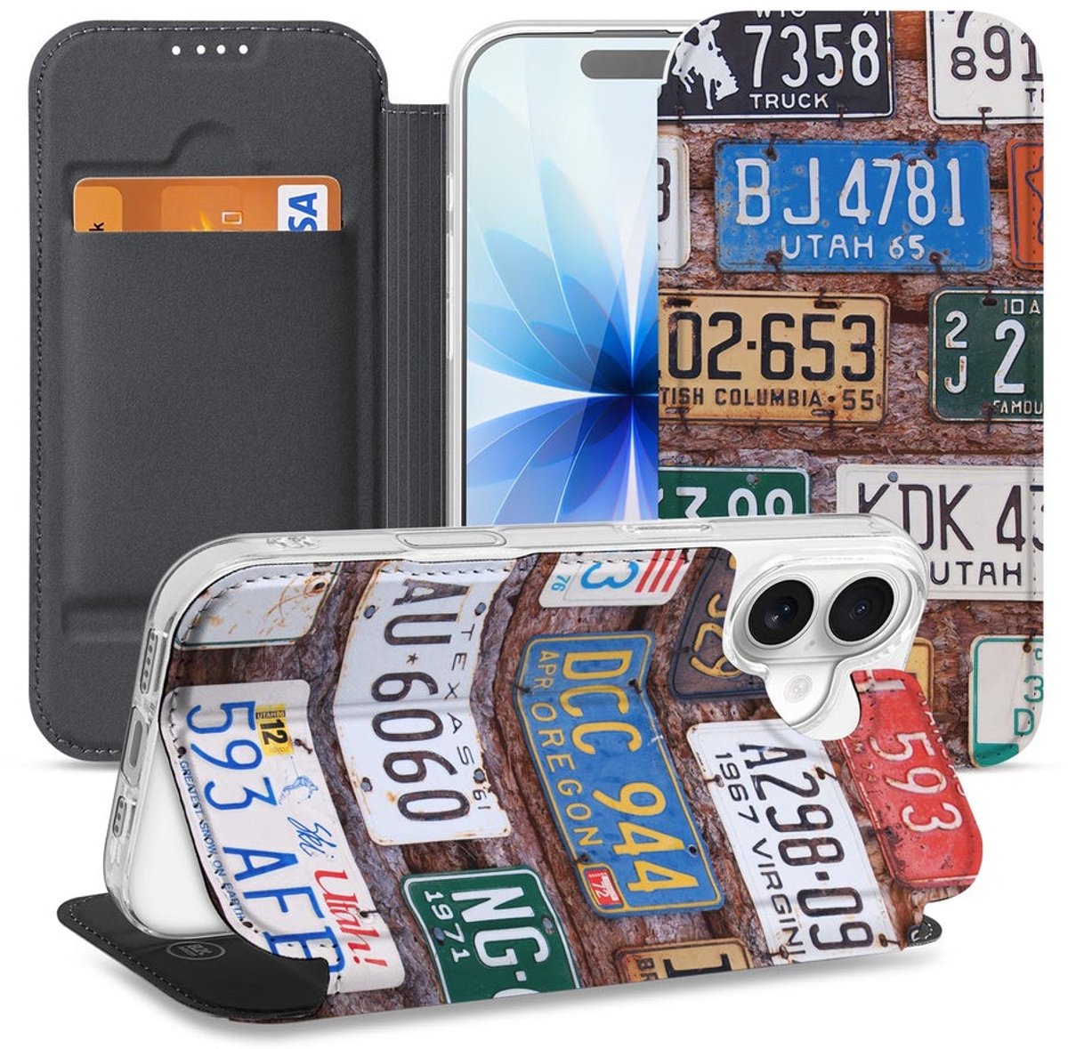 Smart Cover Hoesje Apple iPhone 17 Kentekenplaten