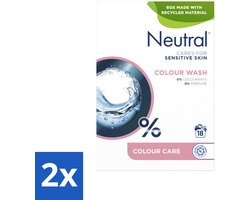 Neutral Waspoeder Kleur 18 Wasbeurten 1,187 kg - Voordeelverpakking - 2 stuks