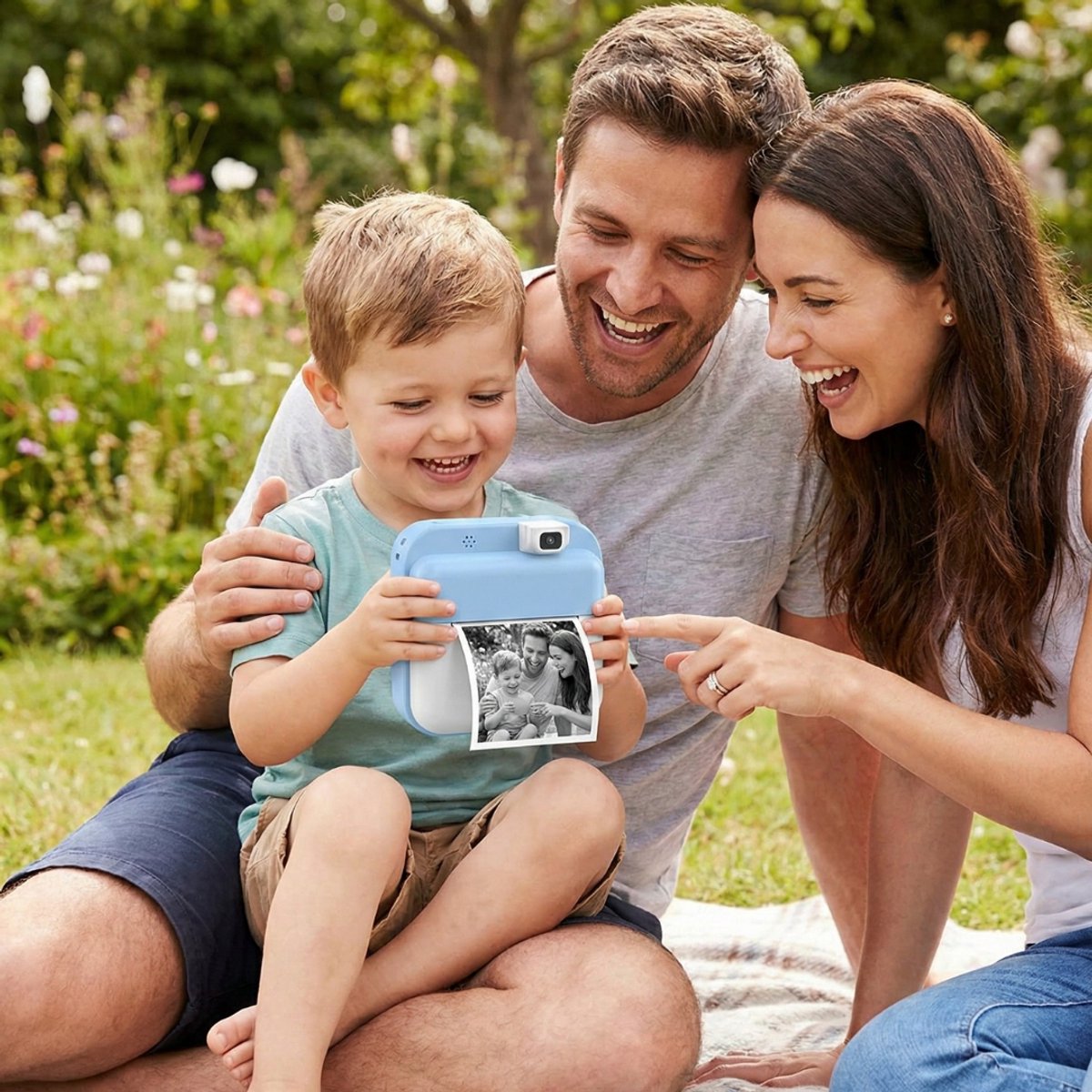 Luumuu® Digitale Kindercamera Met Foto Printer - Fototoestel Voor Kinderen - Kinder Fotocamera Instant Print- Speelgoed Video Camera Kind - Vlogcamera Kids - Sd Kaart 16GB - Blauw - Incl. Ebook – foto 5