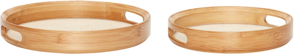 Canvas Trays Round Natural (set of 2)