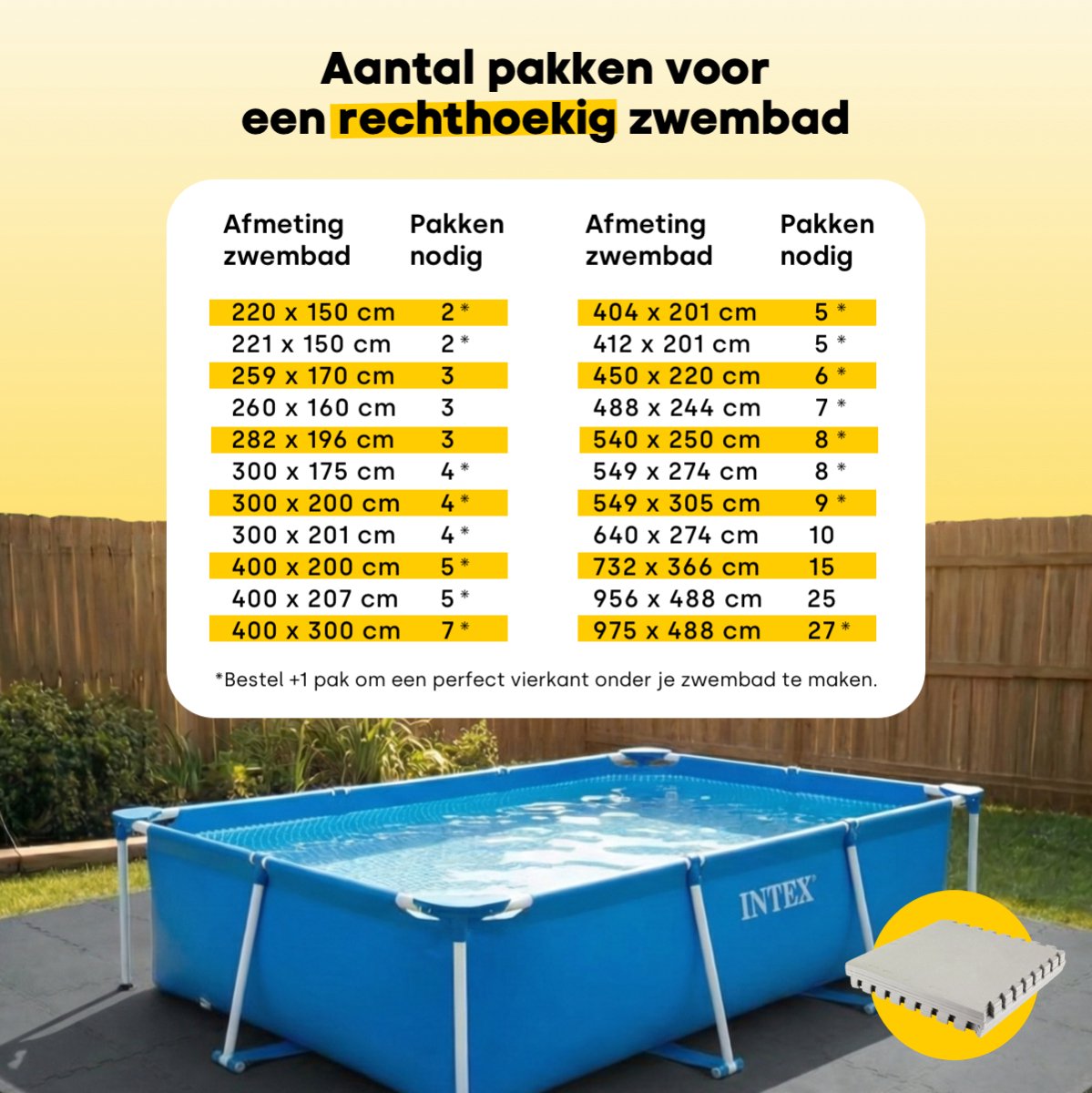 Intex Zwembadtegels - 50 cm x 50 cm x 1 cm - Blauw — afbeelding 17