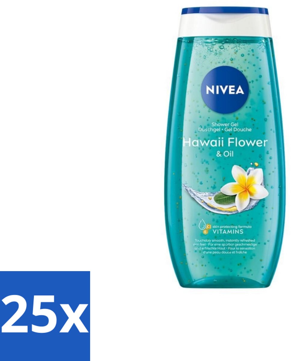 NIVEA Douchegel Hawaii Flower & Oil 250 ml - Bulkverpakking - 25 stuks
