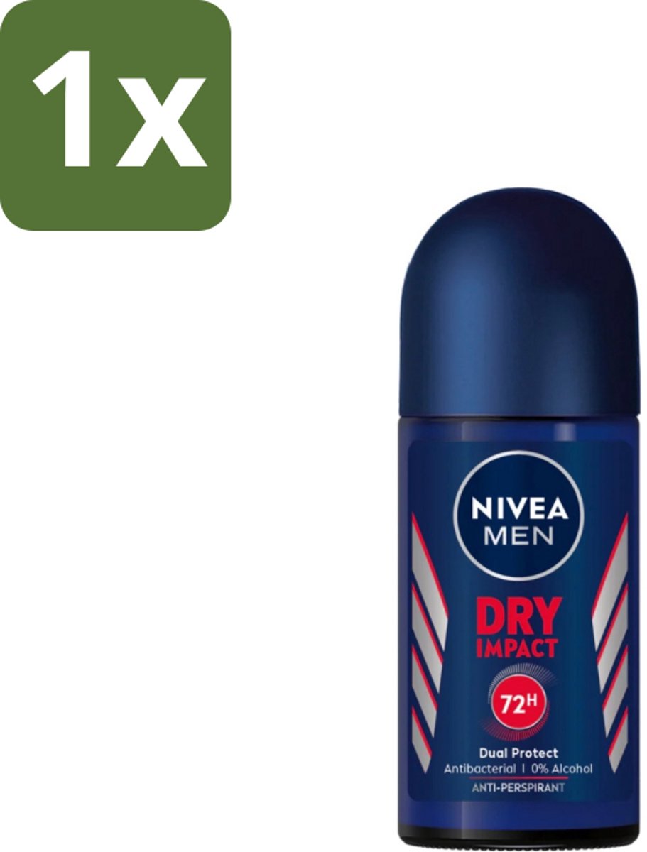 Nivea Men – Deodorant Roller – Dry Impact – 50 ml - 1 stuk