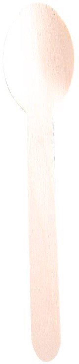 ISAP FRANCE - 50 natuurlijke houten lepels 16 cm