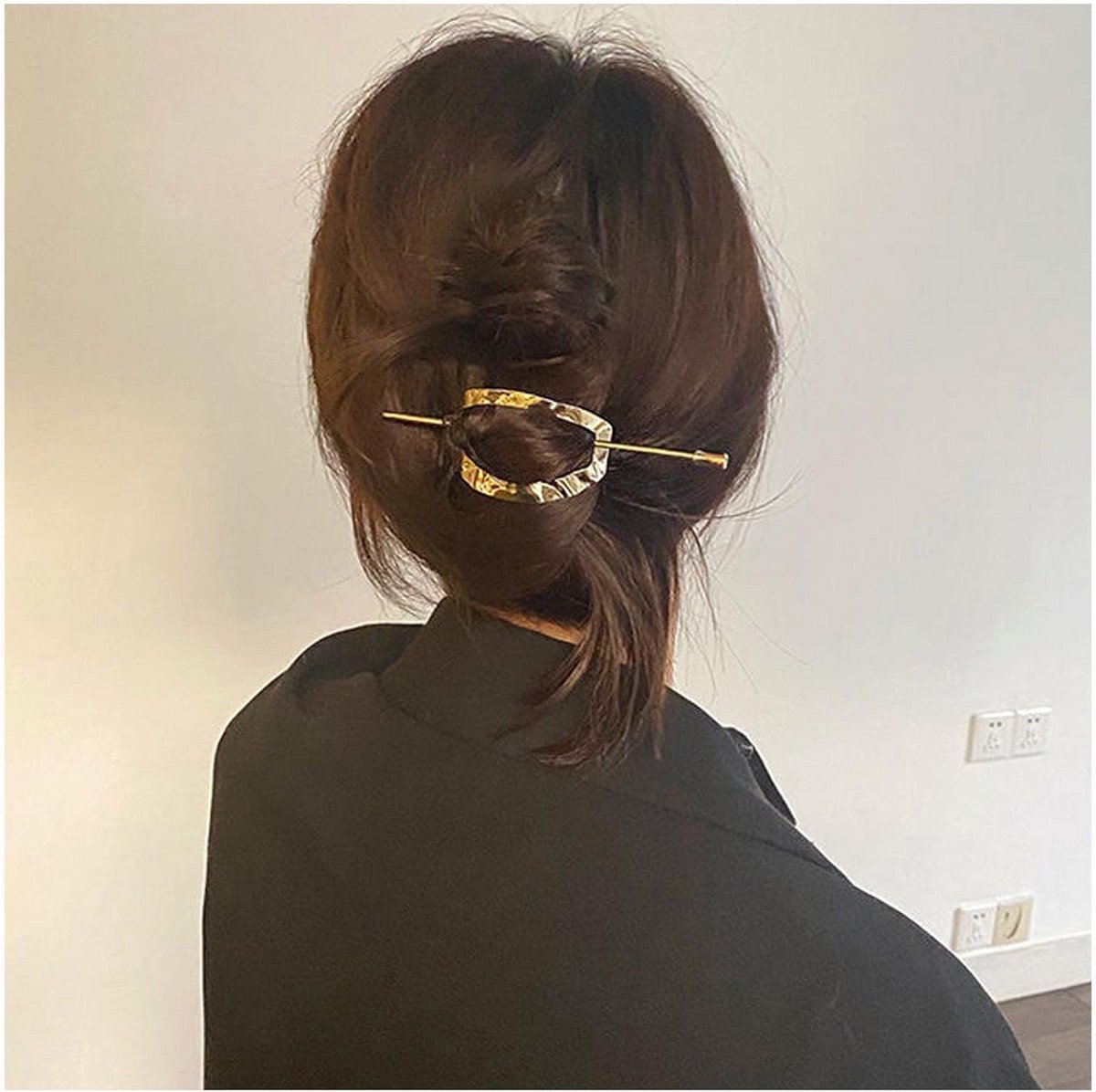 Geometrische Haarspeld Goud - Vintage Metaal Klem voor Haaraccessoires Dames en Meisjes