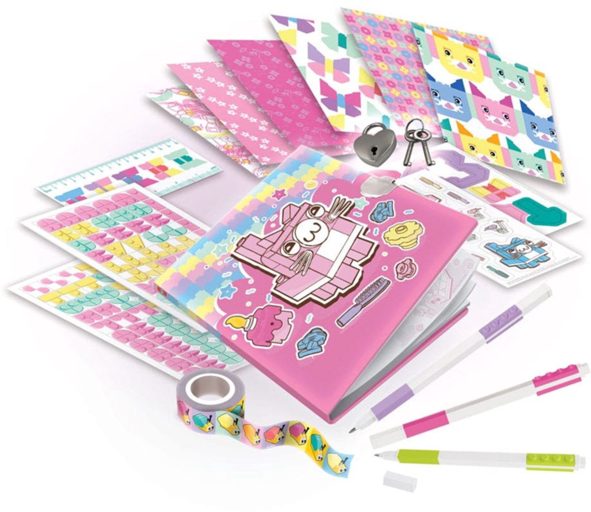Joy Toy (IT) LEGO Secret Diary Set met Lock Cat Stationery