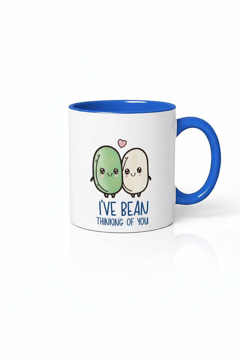 I've Bean Thinking Of You Mok - Liefdevolle Bonen Cartoon Koffie Beker Cadeau