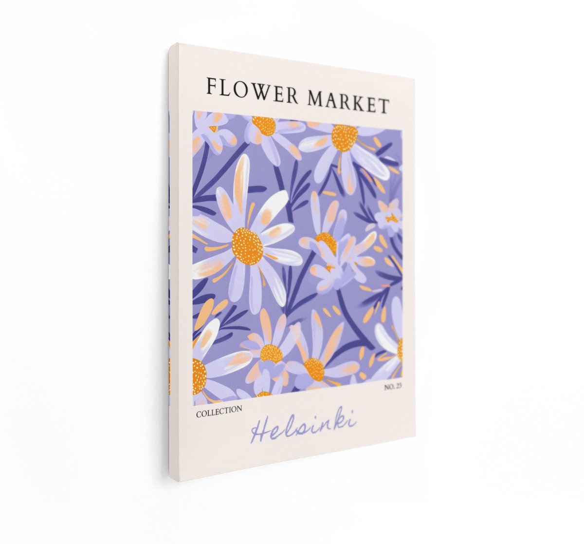 Artaza Canvas Schilderij Margrieten - 30x40 cm - Wanddecoratie Bloemen Poster - Muurdecora