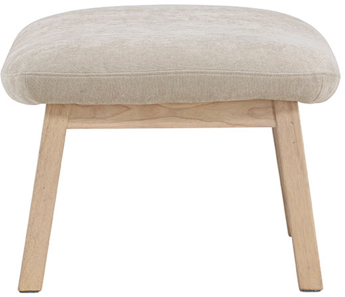 Rile poef beige, whitewash.