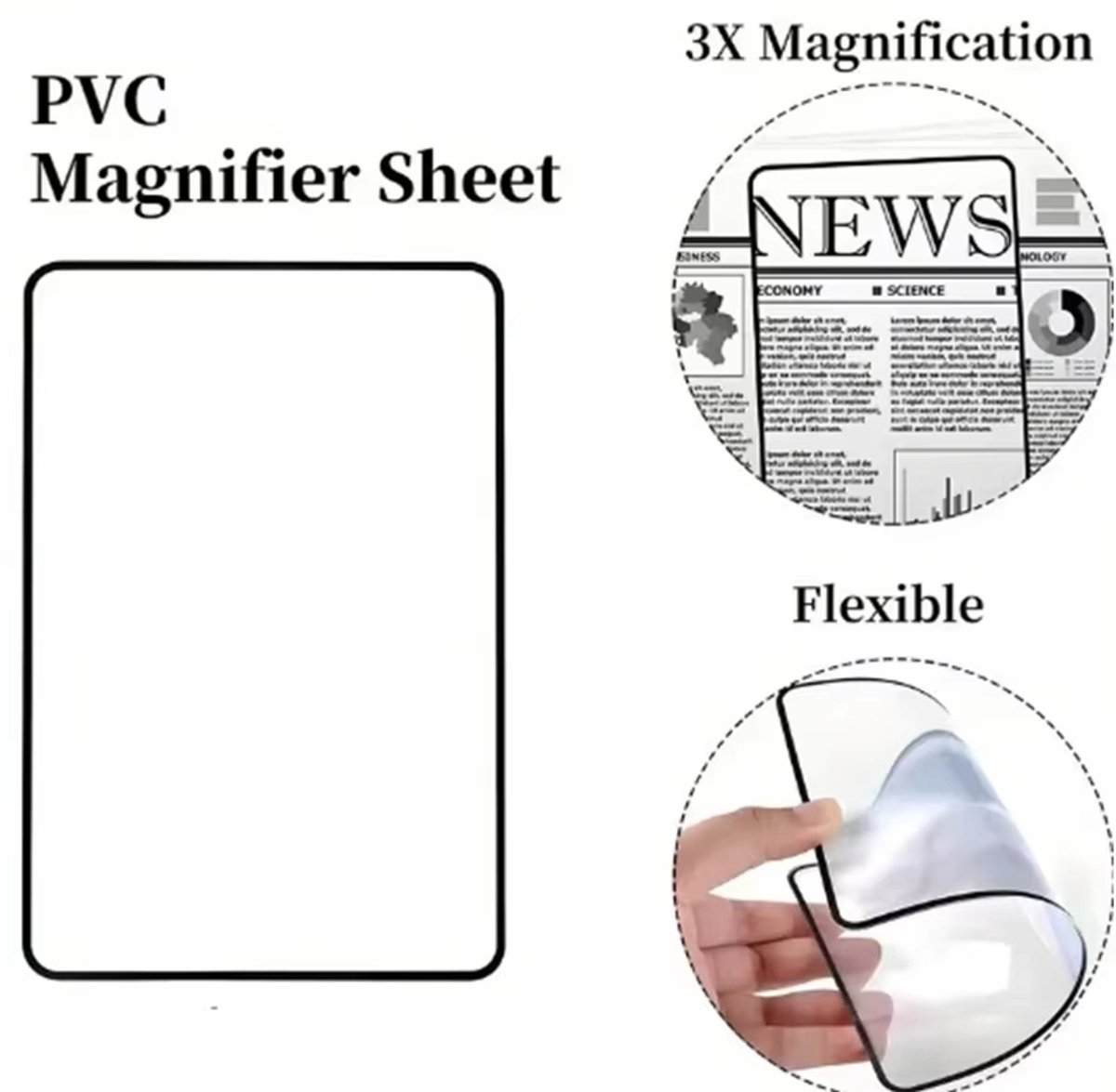 Actie4you® - Leesloep voor Slechtzienden - Flexibel - Vergrootglas Voor Het Lezen - 18 x 12 cm - Leeshulp