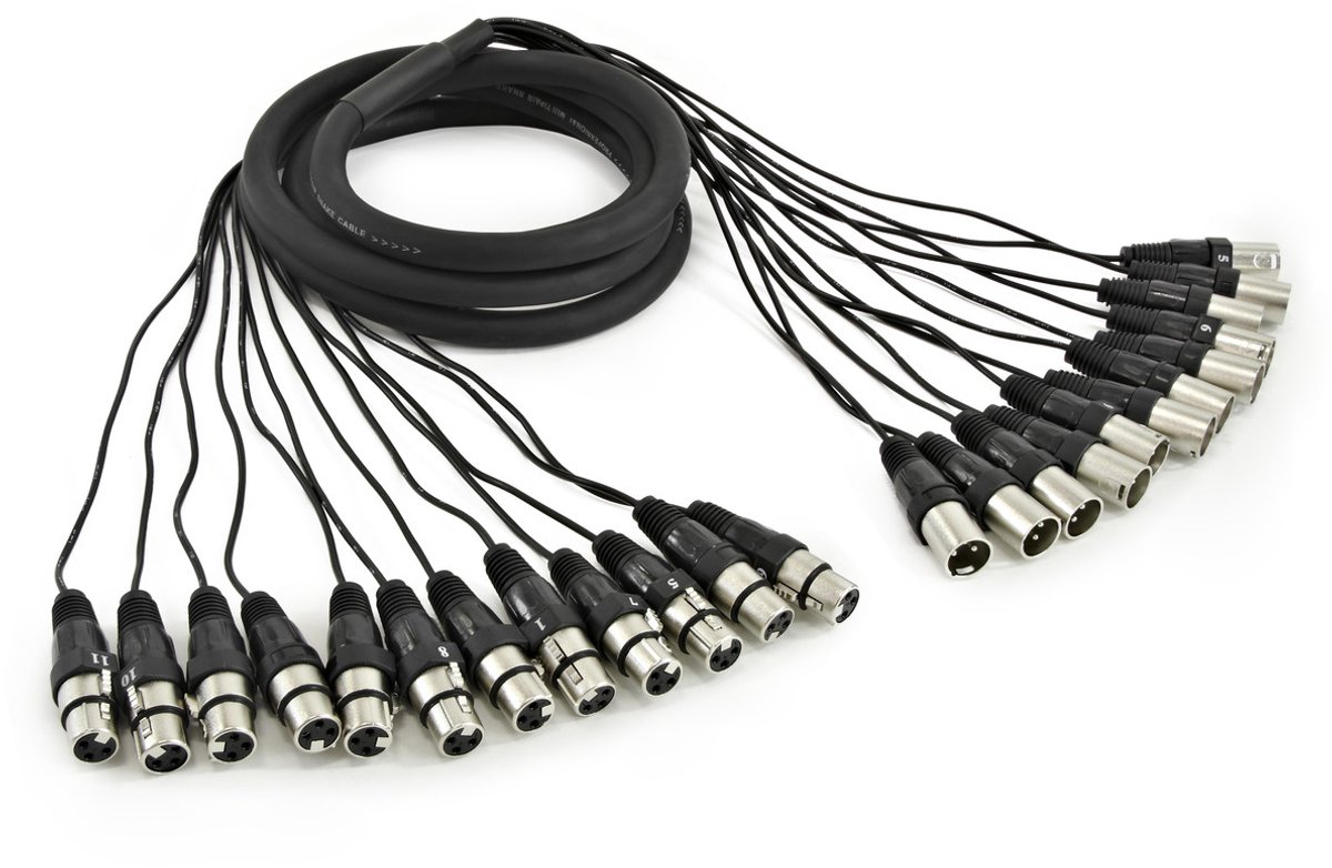 XLR (M) - XLR (F) Linkkabel 12/12, 3 m