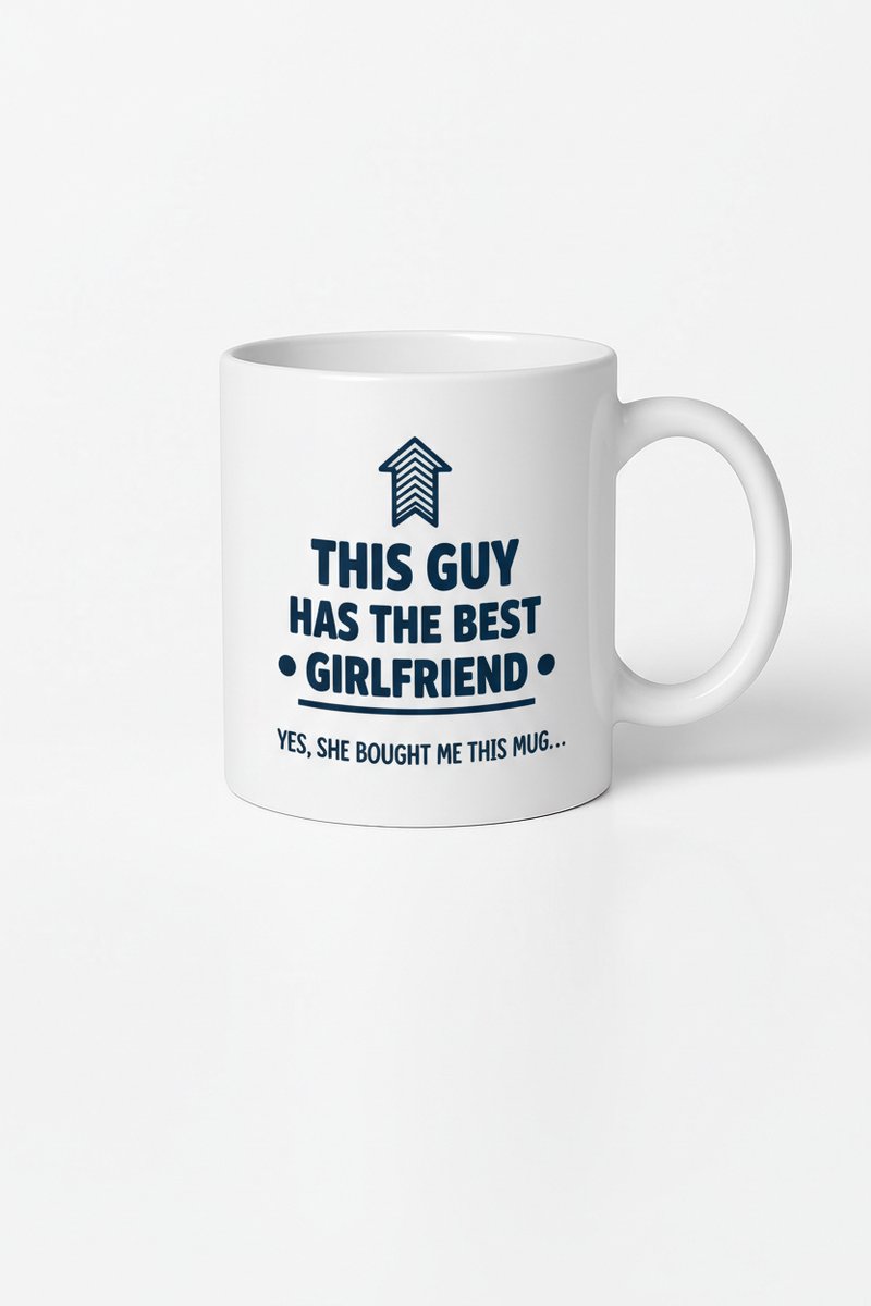 Grappige Mok voor Vriend – 'Deze Gast Heeft de Beste Vriendin' – Perfect Cadeau van Vriendin