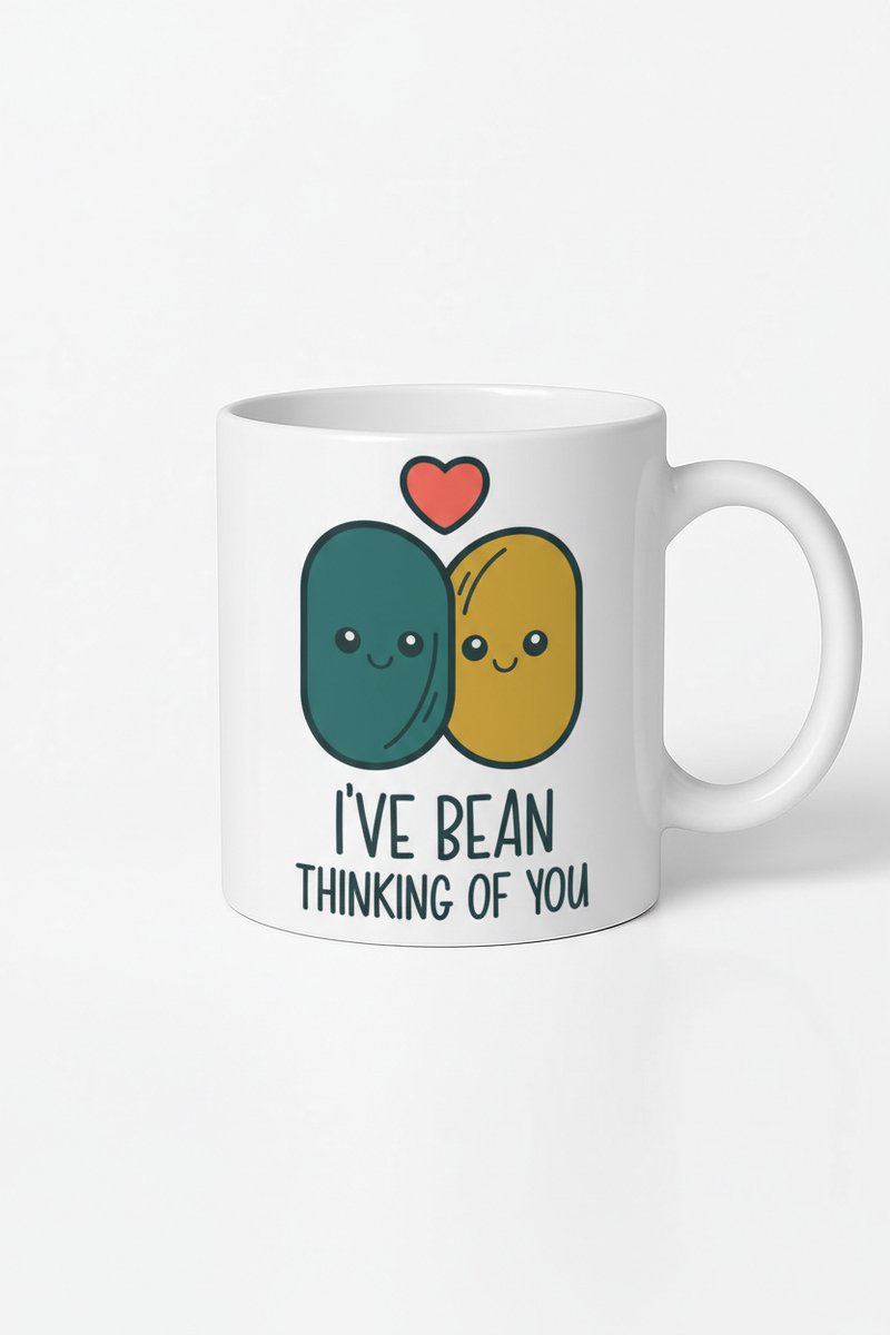 I've Bean Thinking of You" Mok - Grappige Bonen Beker - Liefdevol Cadeau